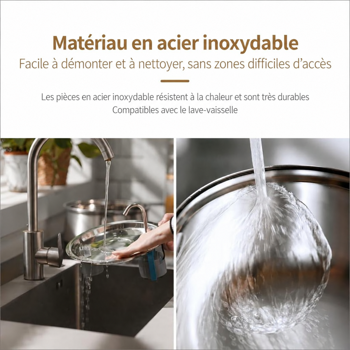 Fontaine à eau sans fil pour chat Felinoe — acier inoxydable